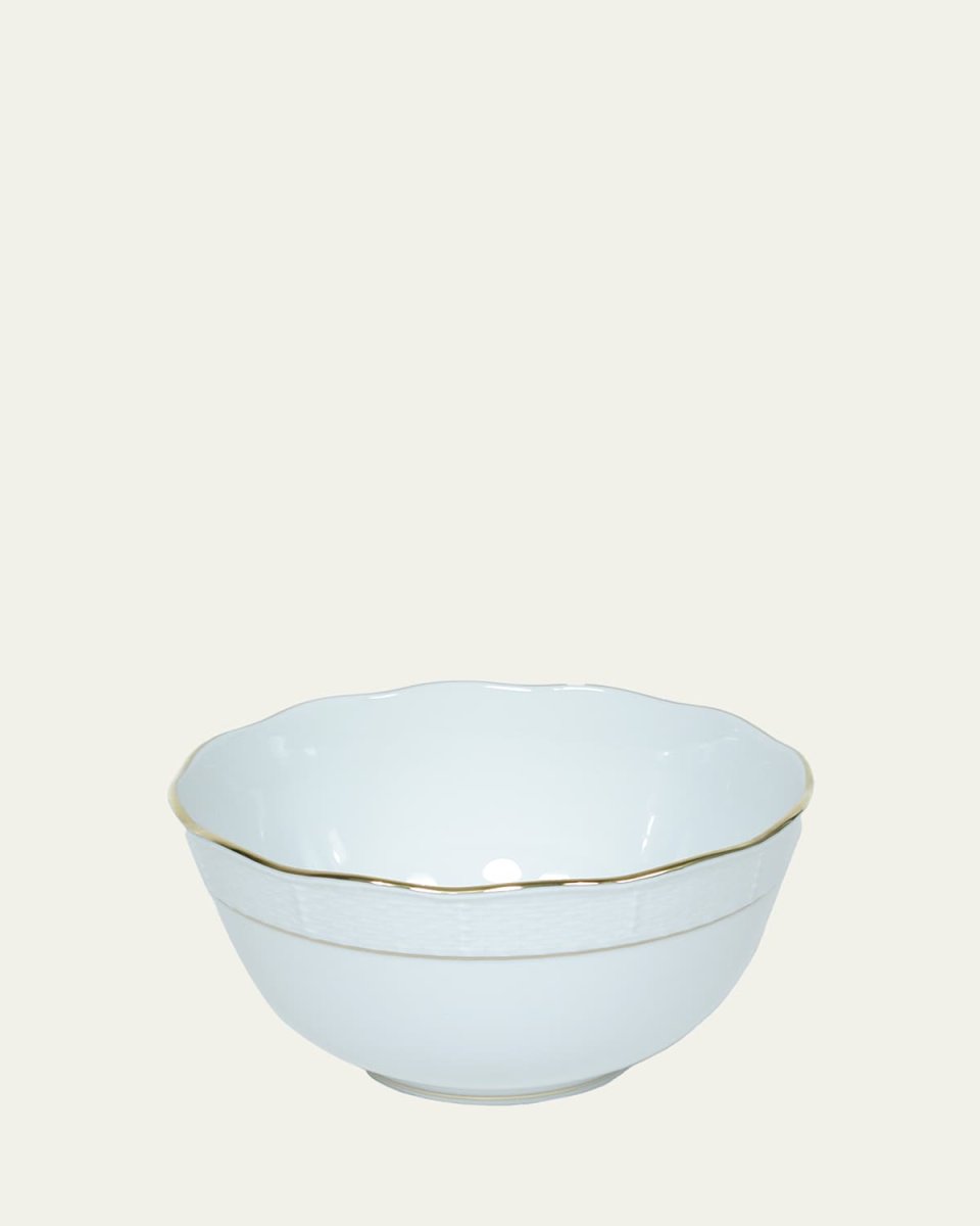 Golden Edge Round Bowl